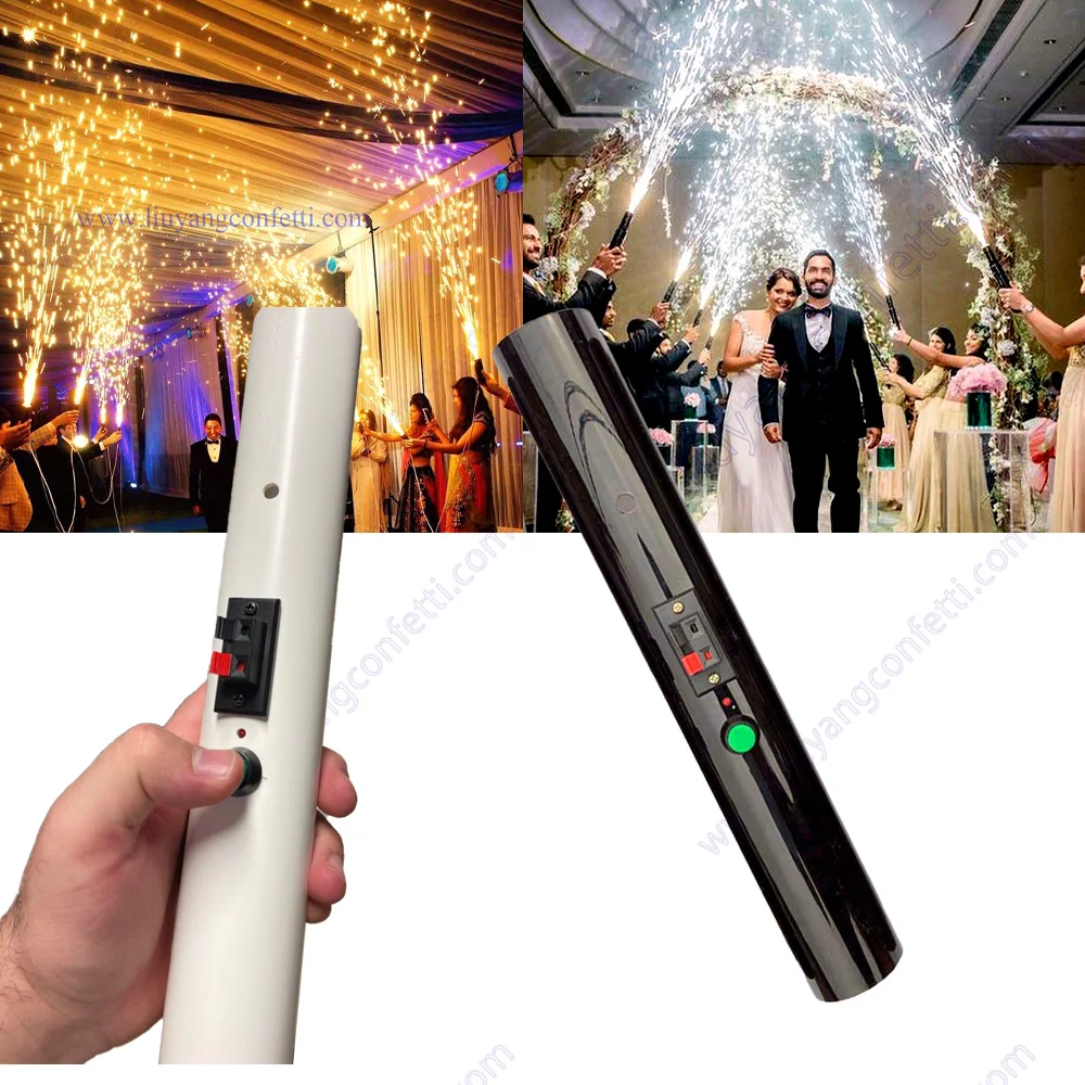 Mini Cold Pyro Fireworks Receiver Machine Wireless Fire Fountain Party Stage Handheld Wedding Decoration Marriage Supplies Bride