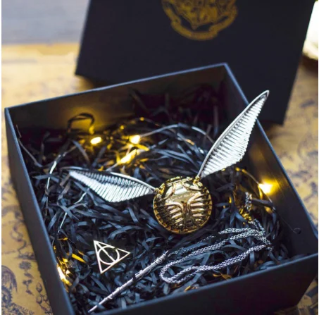 Golden Snitch Ring Box Wedding Jewelry Storage Box Proposal Metal Mystery Valentines Girlfriend Birthday Gift Ideas
