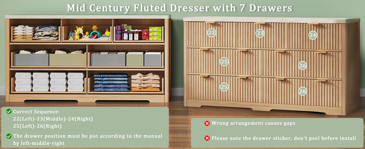 fluted dresser