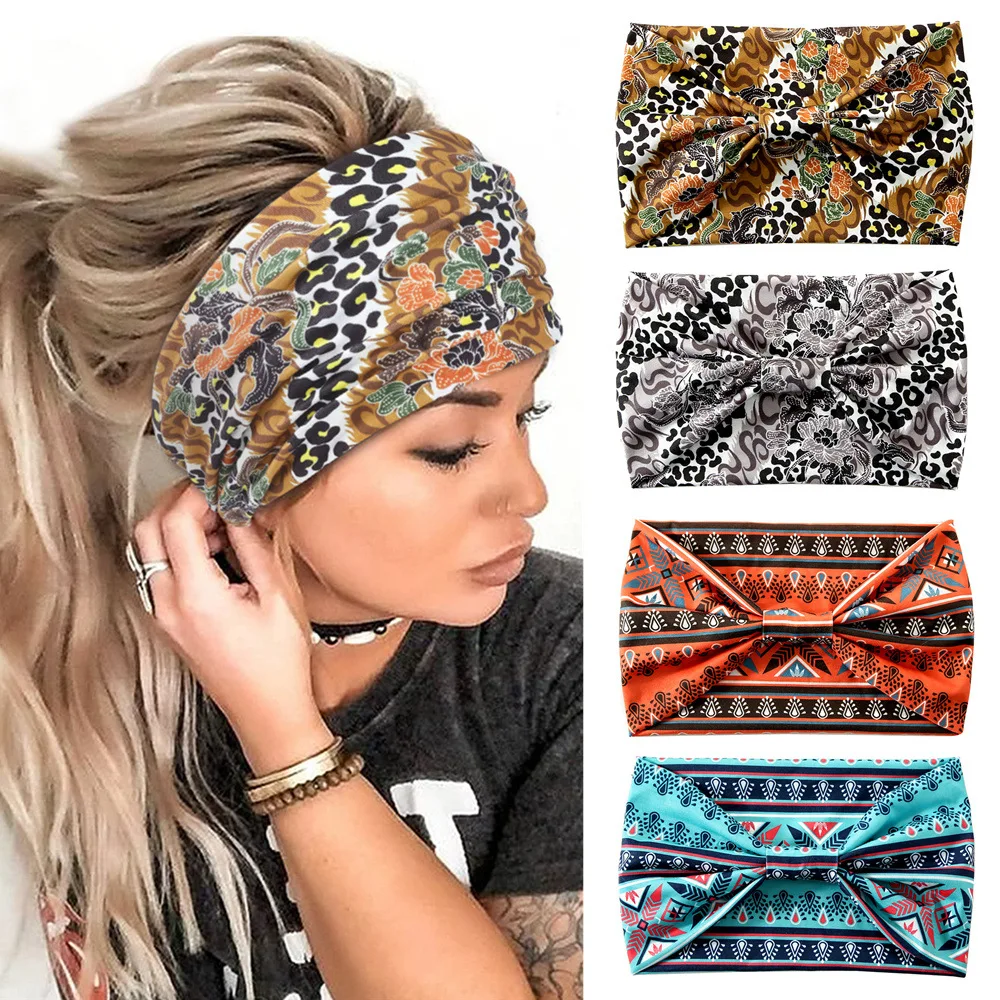 Women Contrast Elastic Sports Workout Gym Turbans Headband Lady Female New Fashion Sweat Absorbing Yoga Exercise Accessories new lady denim pants sexy jeans women s jeans sports jogger pants invisible open crotch travel