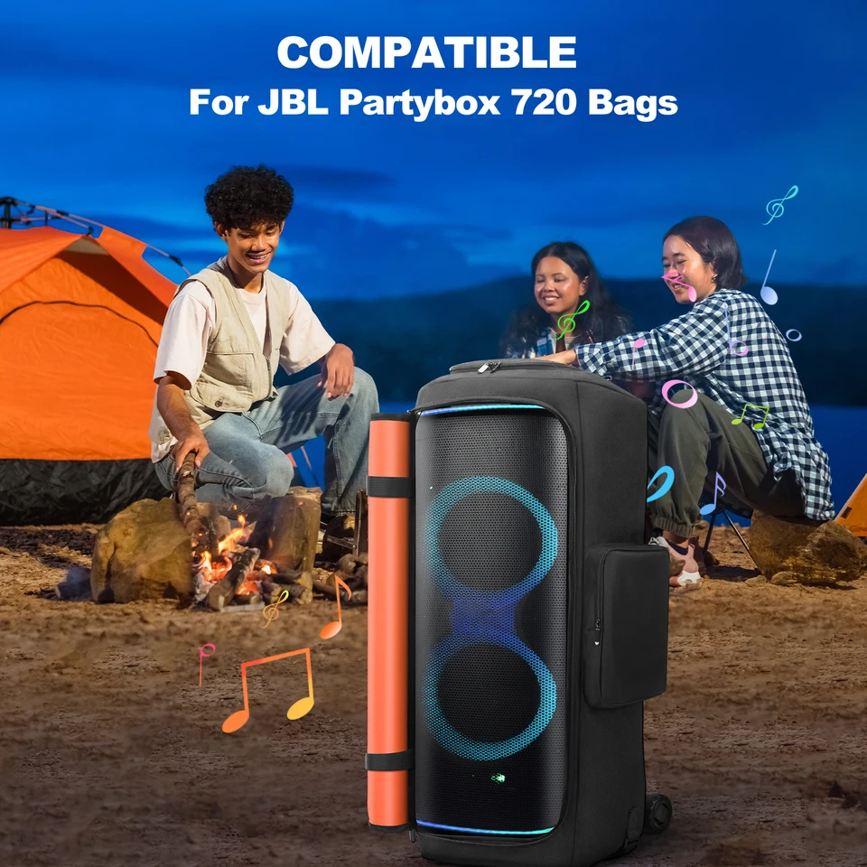 Copertura Protettiva In Nylon Per JBL PartyBox 320/310: Custodia Antipolvere, Antiurto E Leggera, Colore Nero, Trasporto Sicuro - 3