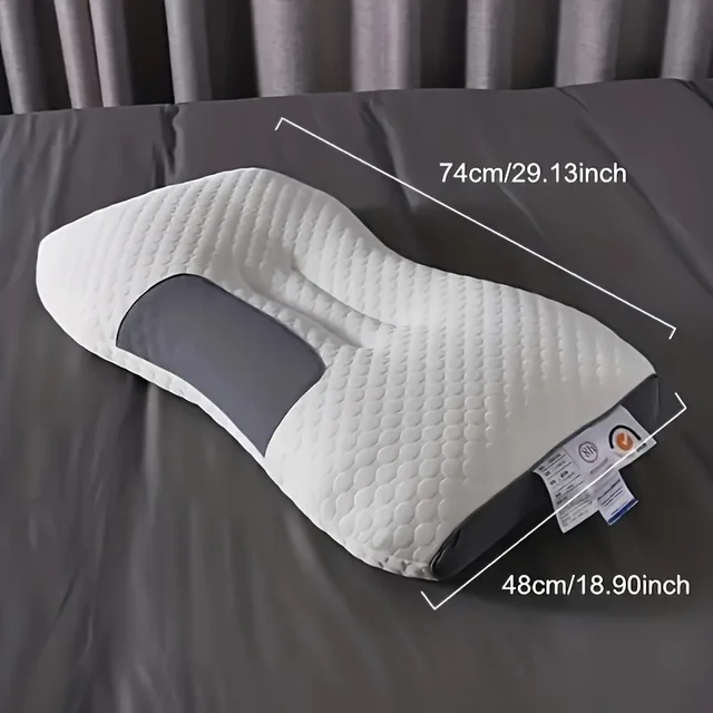 1pc Knitted Pillow Neck Protection, Sleep Massage Pillow Core, Home Pillow Moisture Absorption, Bedding Living Room Bedroom Deco 4