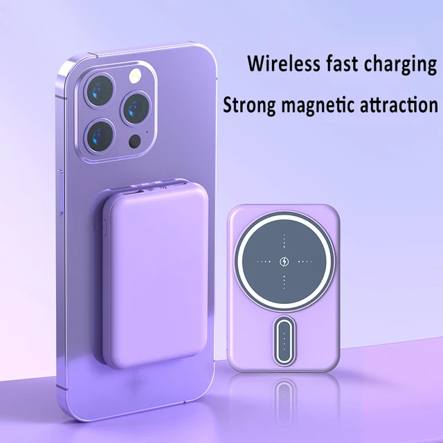 Iphone 15 Mini banco de energía magnética-Nueva batería externa portátil  magnética-Aliexpress