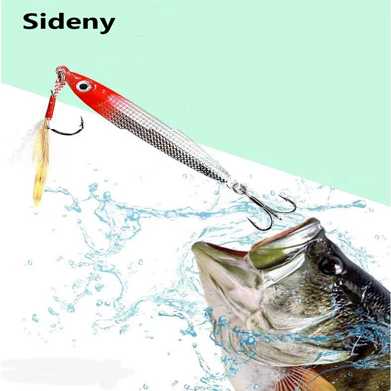 

Sideny Fishing Lure Metal Jig Rock Casting Glow Lead Sinking Jigging Spoons 10g 15g 20g Slow Jigs Fishing Goods