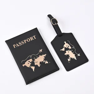 PU Passport Holder Map Pattern Ticket Passport Covers Travel Passport Protective Cover ID Credit Card Holder Travel Accessories