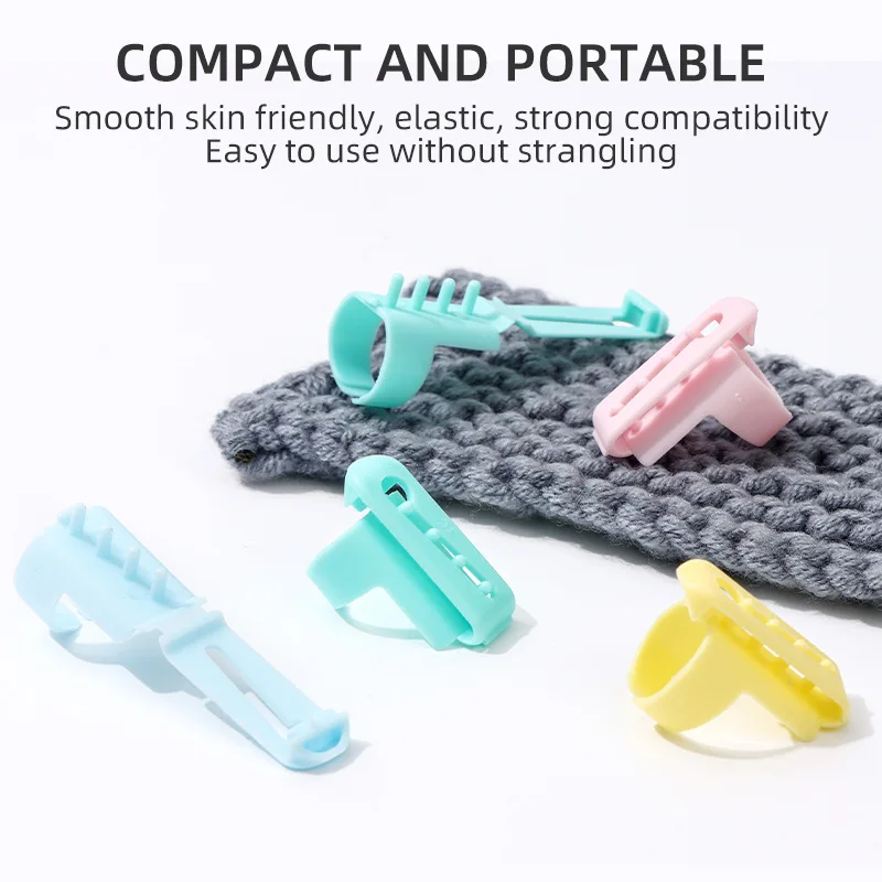 4 pz filato guida porta da maglia dale anello all'uncinetto artigianato fai da te accessori per cucire strumento fai da te usura filo anello aiutante  15