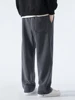 Winter Men's Sweatpants Korean Fashion Thick Warm Fleece Wide Leg Straight Loose Track Pants Male Casual Thermal Velvet Trousers 5