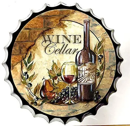 

New Art Retro Bottle Cap Metal Tin Sign - Wine Cellar ! - for Shop/Home/Bar/Cafe/Garage/Wall Decor,Best Gift