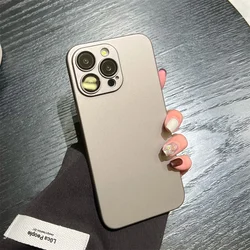 Matte Armor Rugged Plastic Case with Luxury Slim Glass Camera Protector - iPhone 13 Pro Max (T J Gray)