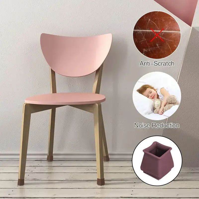 Silent Silicone Chair Foot Pad Elastic Table Chair Foot Cover Stool Leg Protection Cover Thickened Wear-Resistant Pad Cap furniture leg pads