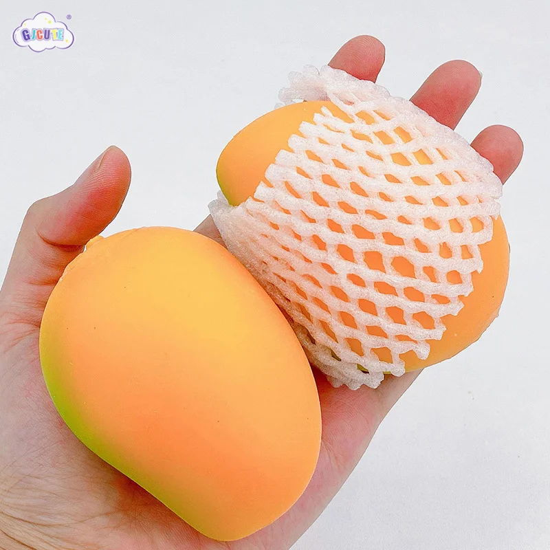 

Simulation Soft Mango Decompression Pinch Toy Vent Ball Creative Fruit Squeeze Slow Rebound Toy Funny Party Tricky Toy Gift