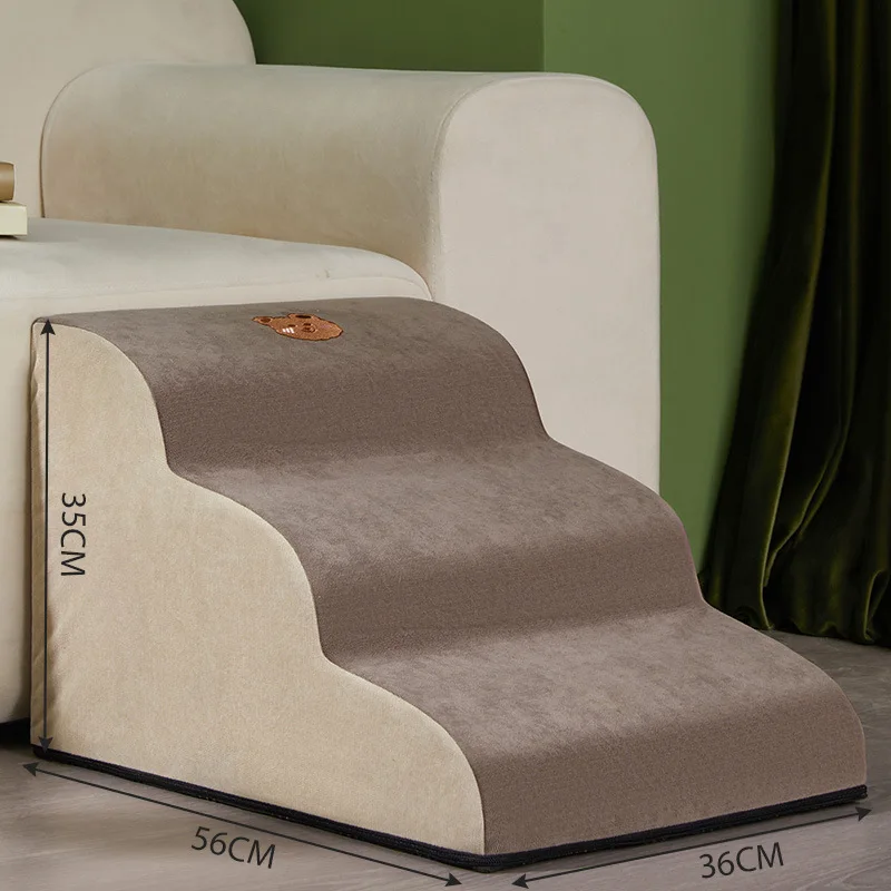 Pet ramp stairs pet stairs 2/3 steps climb stairs for small dog cat puppy ramp ladder anti-slip removable staircase ladder dogs bed ramp ladder