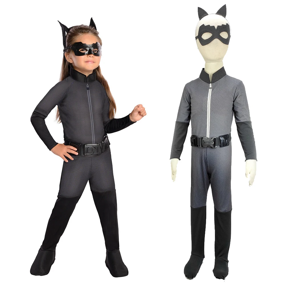 CGMGTSN Kids Halloween Lady Cosplay Bug Costume gatto nero con
