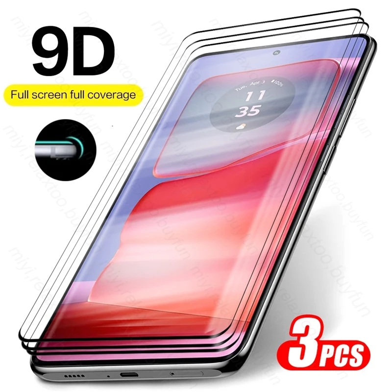 Per Motorola Moto Edge 50 Pro 5G Custodia 3Pcs 9D Vetro Temperato Curvo Su Moto Rola Edge 50Pro Edge50Pro 5G Cover Protettiva Per Schermo