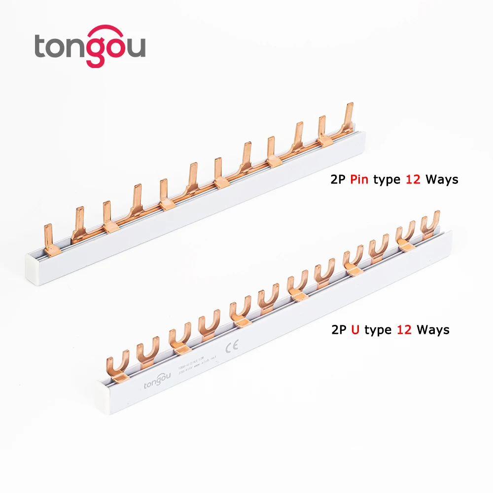 Copper Busbar for Distribution Box Circuit breaker PIN U TYPE MCB connector busbar connection breaker combing circuit breaker copper busbar busbar connector