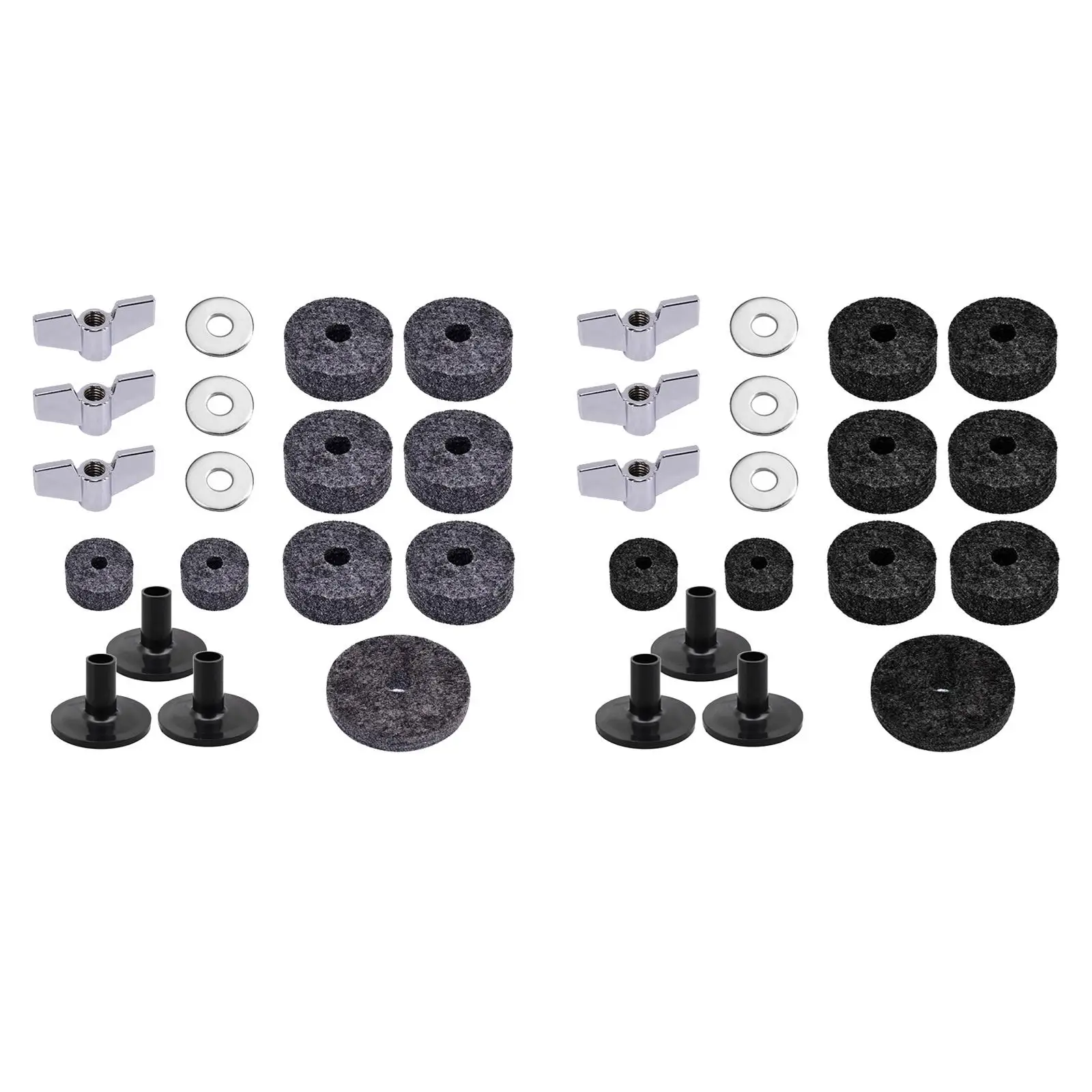

18pcs/set Durable Drum Set Cymbal Felt Washer Cymbal Replacement Parts Drum Cymbal Accessory Instruments Musical Accessories