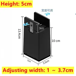 Set of 4 Heavy-Duty Adjustable Furniture Risers with Screw Clamp (Black 10cm)