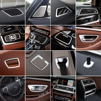 For BMW 5 Series F10 F18 Car Styling interior Buttons panel frame Decoration Cover Trim Car Sticker stainless steel Accessories 1