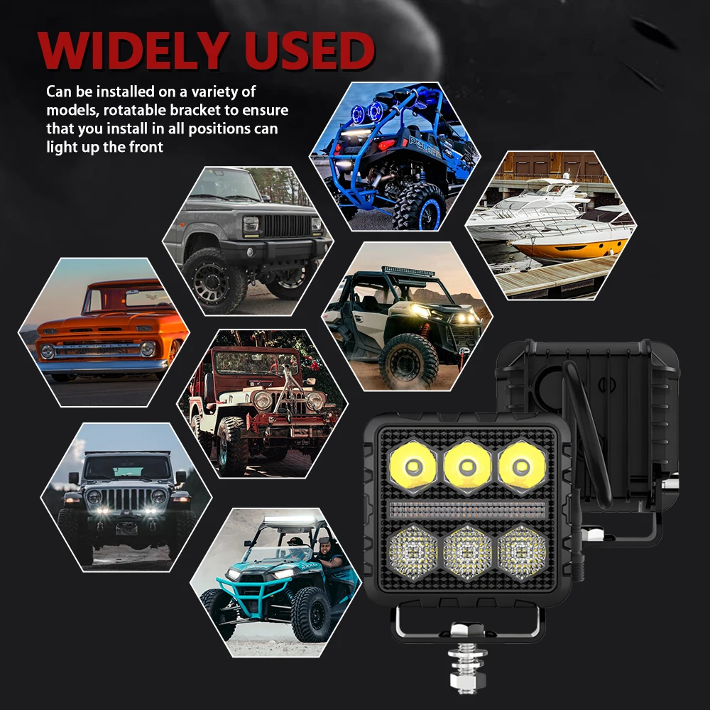 3Inch Work Fog Light Long Range Auxiliary Auto Fog Light Led Light Bar for Moto