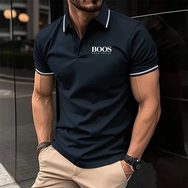 Novedad de verano, Polo transpirable para hombre, alta calidad, manga corta, informal, moda de negocios, talla europea