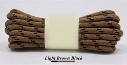 Vibrant Outdoor Hiking & Sports Round Shoelaces - Multiple Lengths & Colors Available - 160cm (Light brown black)