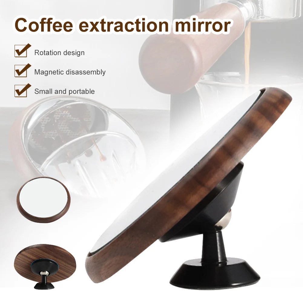 

Coffee Extraction Mirror for Bottomless Portafilter 360° Rotation Visual Extraction Mirror Coffee Flow Rate Observation Reflecti