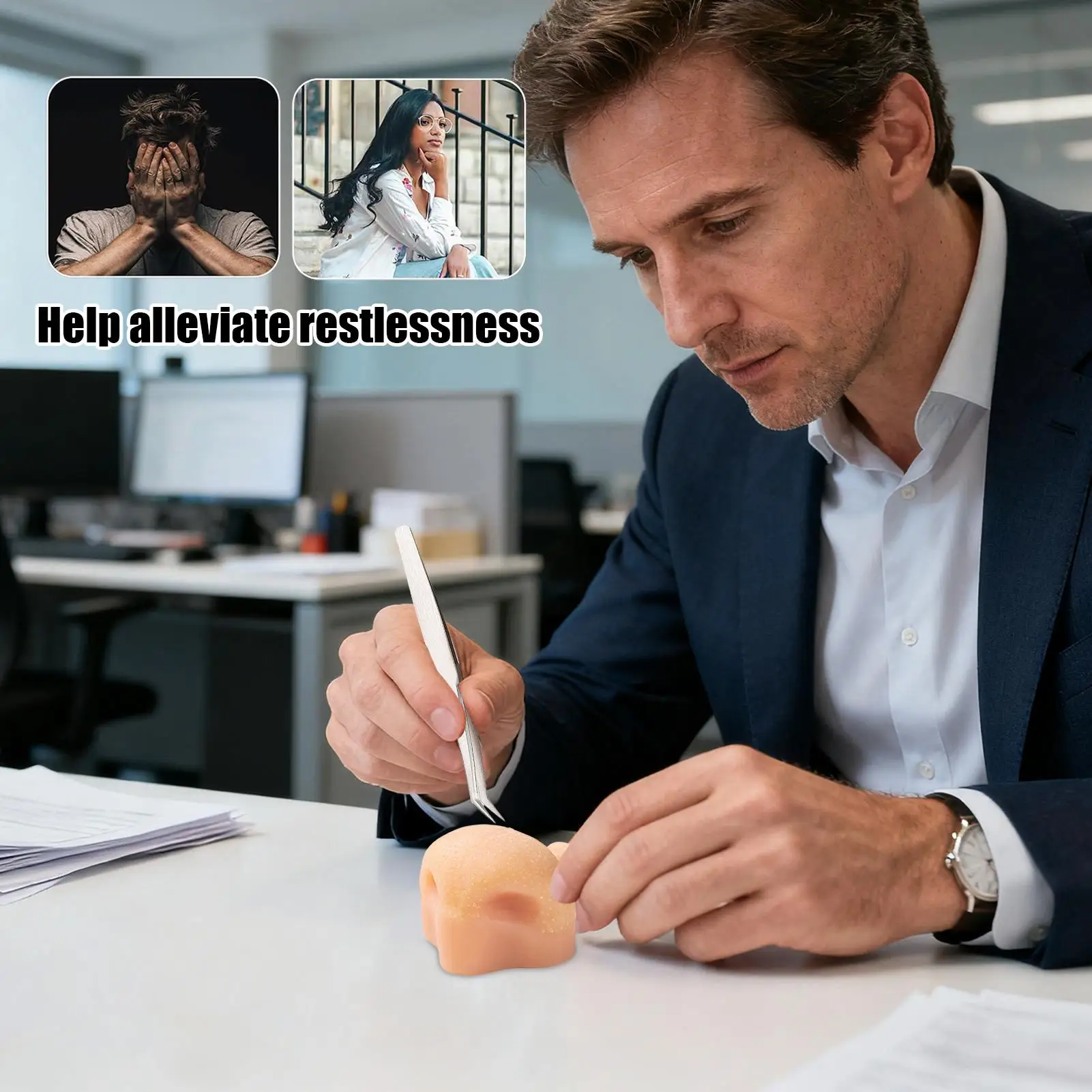 1pcs Pimple Popping Fidget Toy Silicone Satisfying Pimple Pop Toy Reusable Stress Reliever Nose Game for Kids Boy Girls Adults