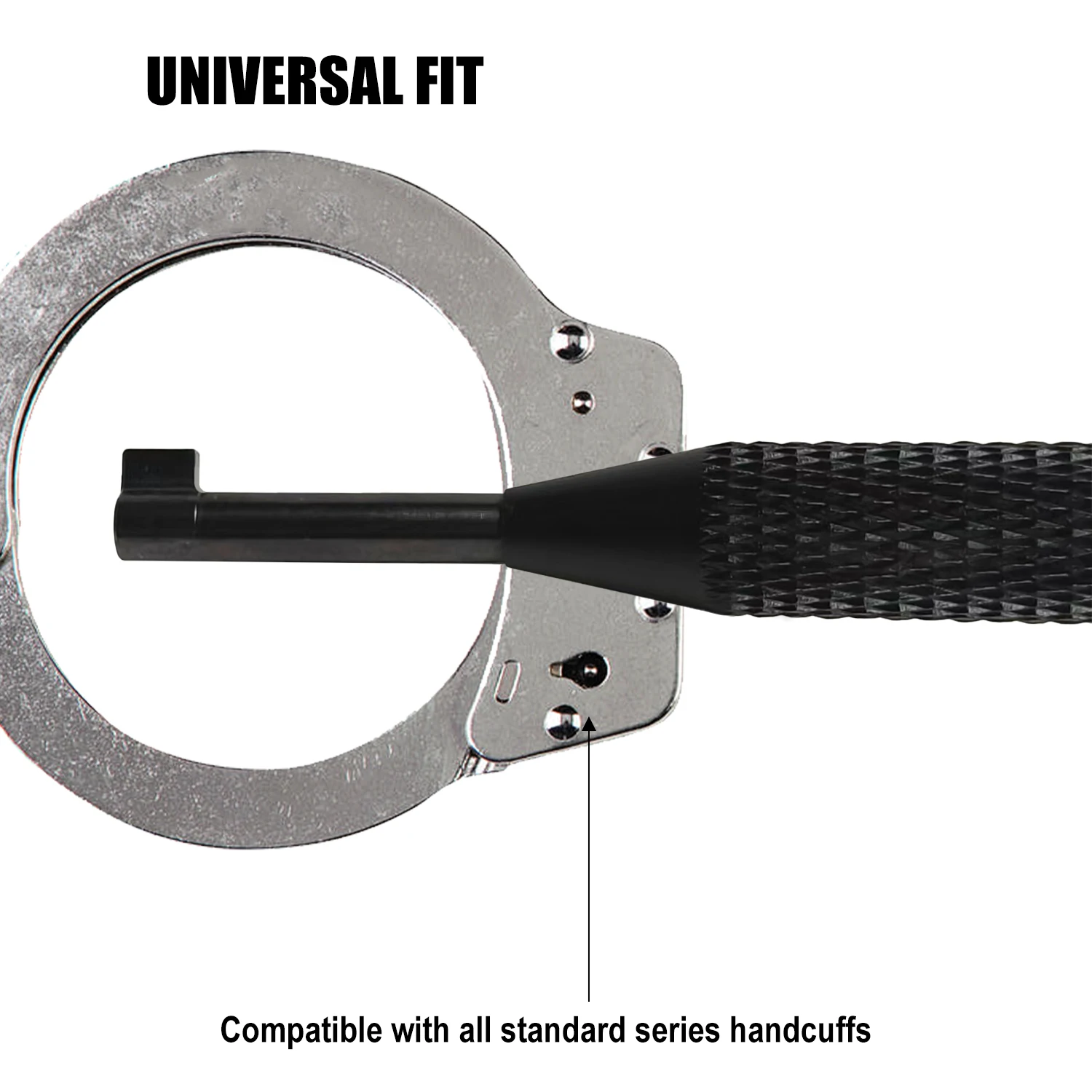 AK 01B Rotating Handcuff Key - Stainless Steel And Aluminum Alloy With Key Ring Fits All Standard Series Police Handcuffs Image 5