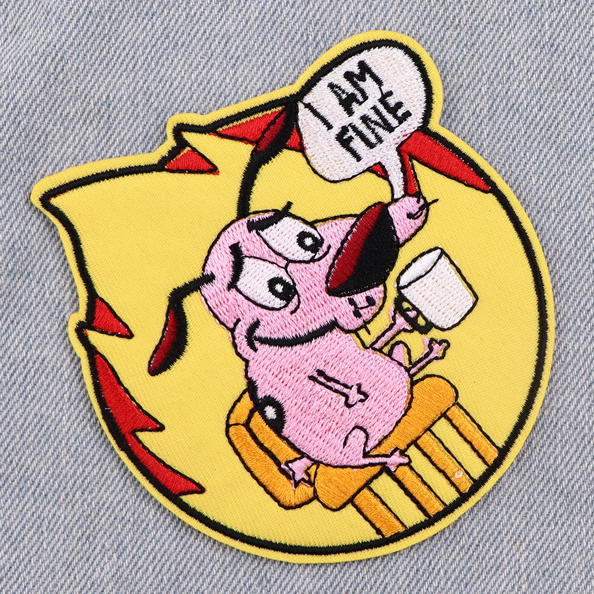 Sevimli hayvanlar yama köpek içecek işlemeli yamalar giysi demir On yamalar için giyim DIY yama ceketler dikmek çıkartmalar