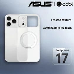 ASUS Magnetic 360° Rotation Frosted Transparent Phone Case with Ring Holder - iPhone 17 Pro (Translucent white)