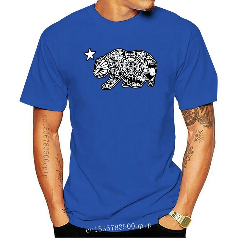

Новые мужские рубашки shirtприм ацтекская медведь Калифорнийская Республика