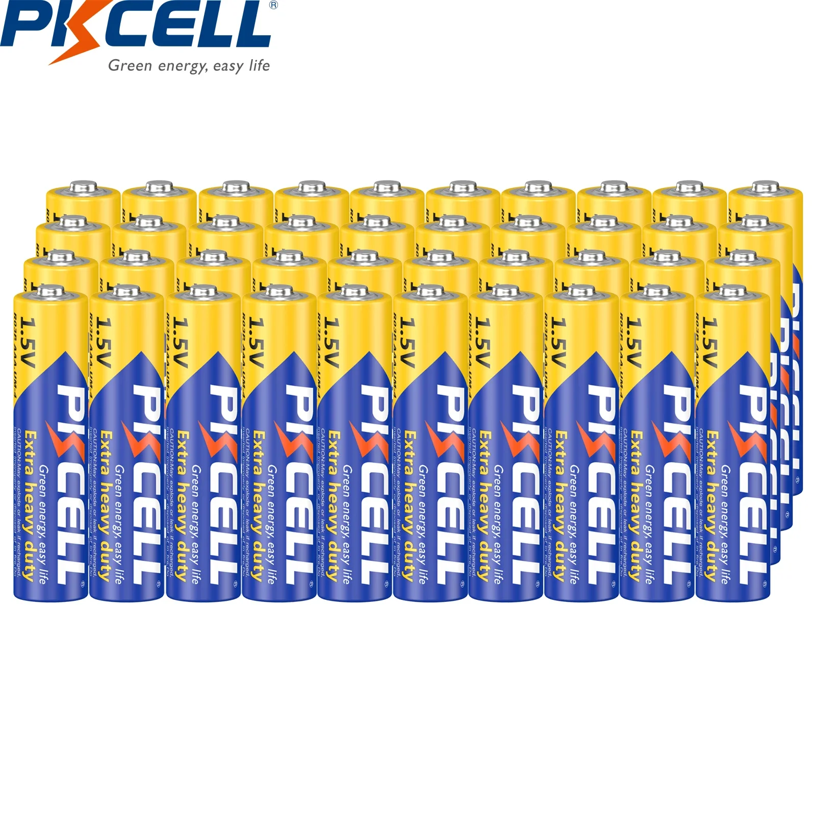Disposable Battery PKCELL AAA Heavy Duty Batteries 40PCS for TV Remote