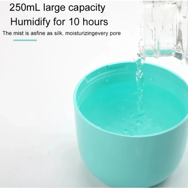 250ml Mini Air Humidifier Essential Oil Diffuser USB LED Light for Home Office Anionic Misty Automotive Humidifier 5