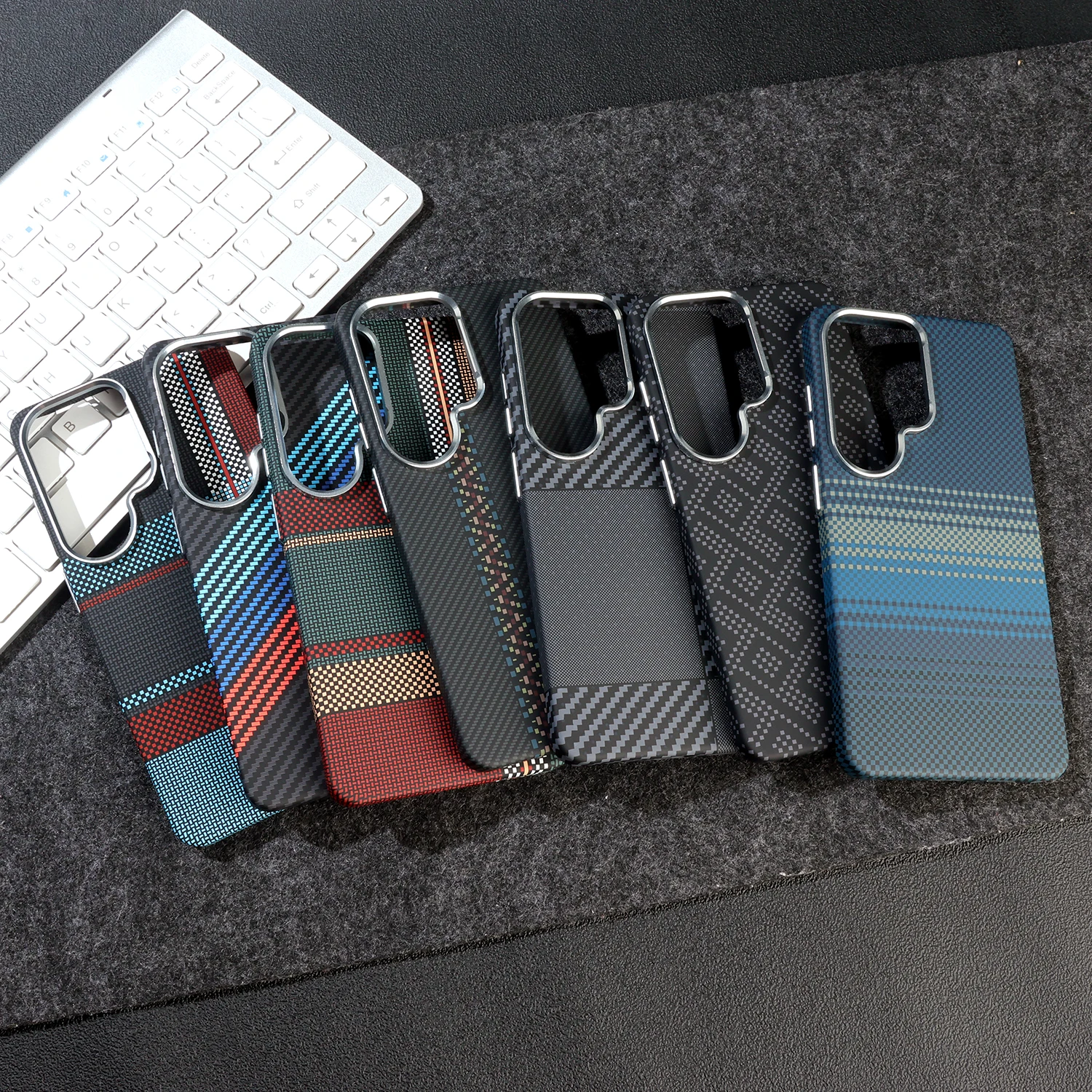 Luxurious Carbon Fiber Magnetic Armor Case with Wireless Charging Compatibility & Shockproof Protection