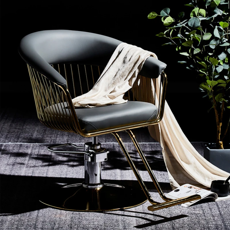 

Stool Swivel Barber Chair Dedicated Modern Manicure Barber Chair Hairdressing Spa Chaise Coiffeuse Barbershop Furniture QF50BC