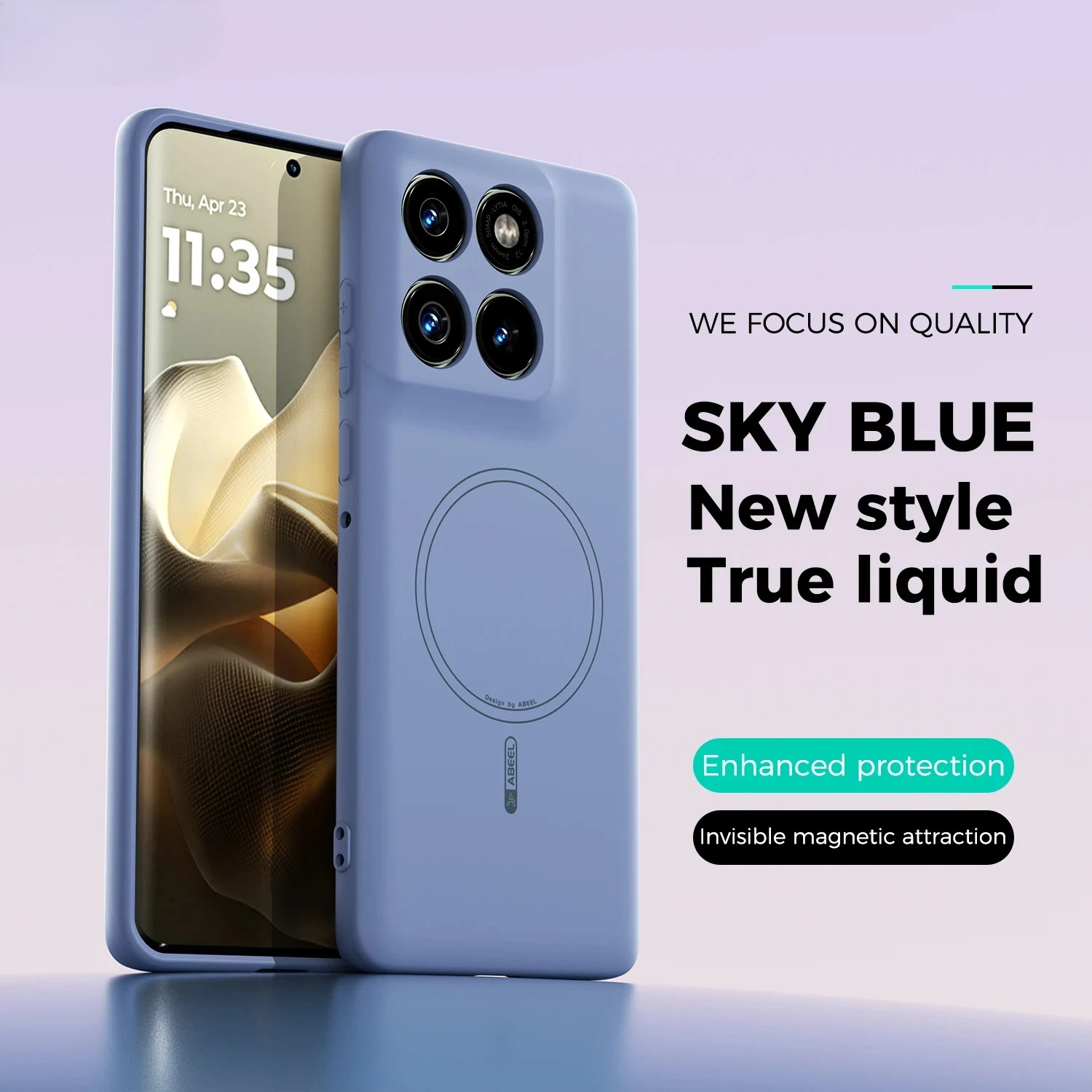 Color Liquid Silicone Magnetic Soft Phone Case with Magsafe Compatibility