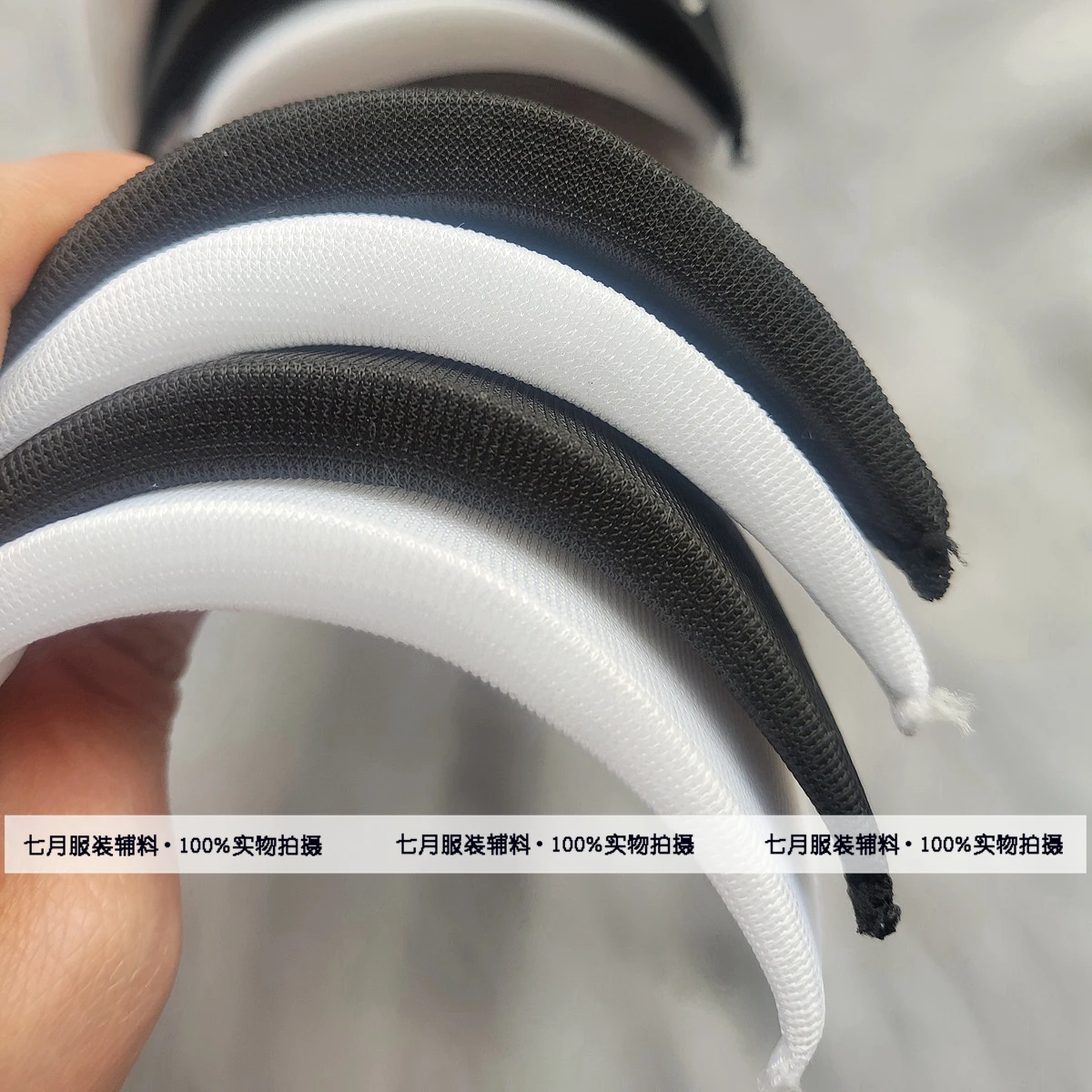 Description Picture 6 of item2pair 4pcs White/Black hard sponge wrapped Shoulder Pads Shoulder Padding for jacket suit coat Clothes Sewing Accessories