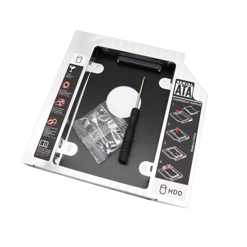 hdd enclosure hard disk case external hard drive housing 9.5mm 12.7mm Aluminum 2nd Second HDD Caddy SATA 3.0 for 2.5'' SSD DVD CD-ROM Enclosure Adapter Hard Disk Drive