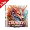 1PC Dragon Coloring Book 20 Pages Adult Picture Book with Animals Drawings Creative Inspirational Stress Relief Relaxation 2