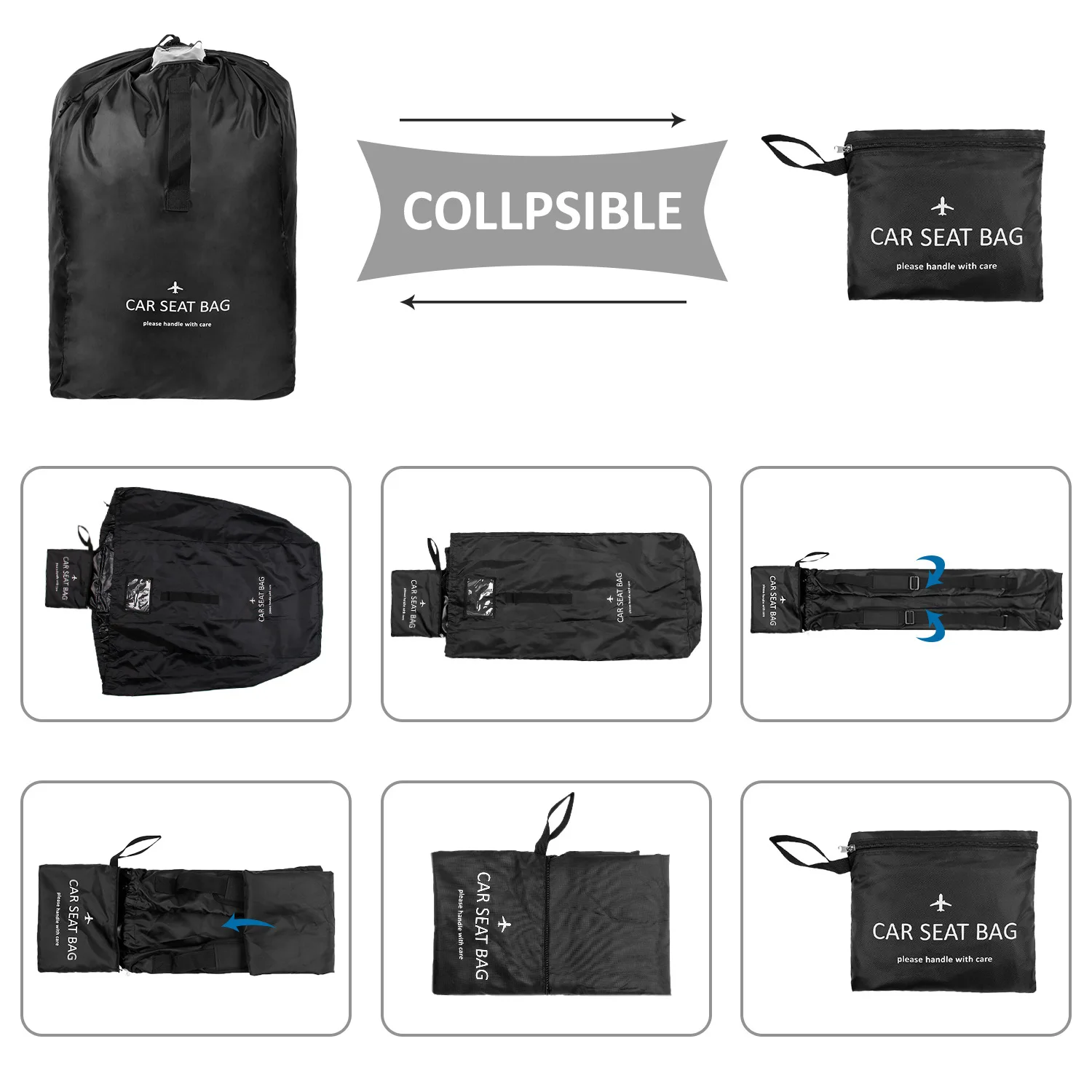 Poussette Pour Bébé En Voyage Sac De Voyage Pour Poussette Hztyyier - Protection Pour Avion Et Transport, Tissu Oxford Housse Poussette Avion