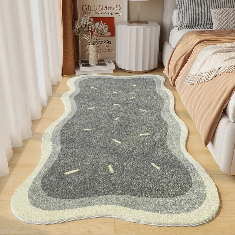 Irregular Art Abstract Warm Bedroom Carpets Modern Home Decor Aesthetic Girls Room Bedside Carpet Comfortable Soft Plush IG Rug 3