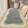 Irregular Art Abstract Warm Bedroom Carpets Modern Home Decor Aesthetic Girls Room Bedside Carpet Comfortable Soft Plush IG Rug 3
