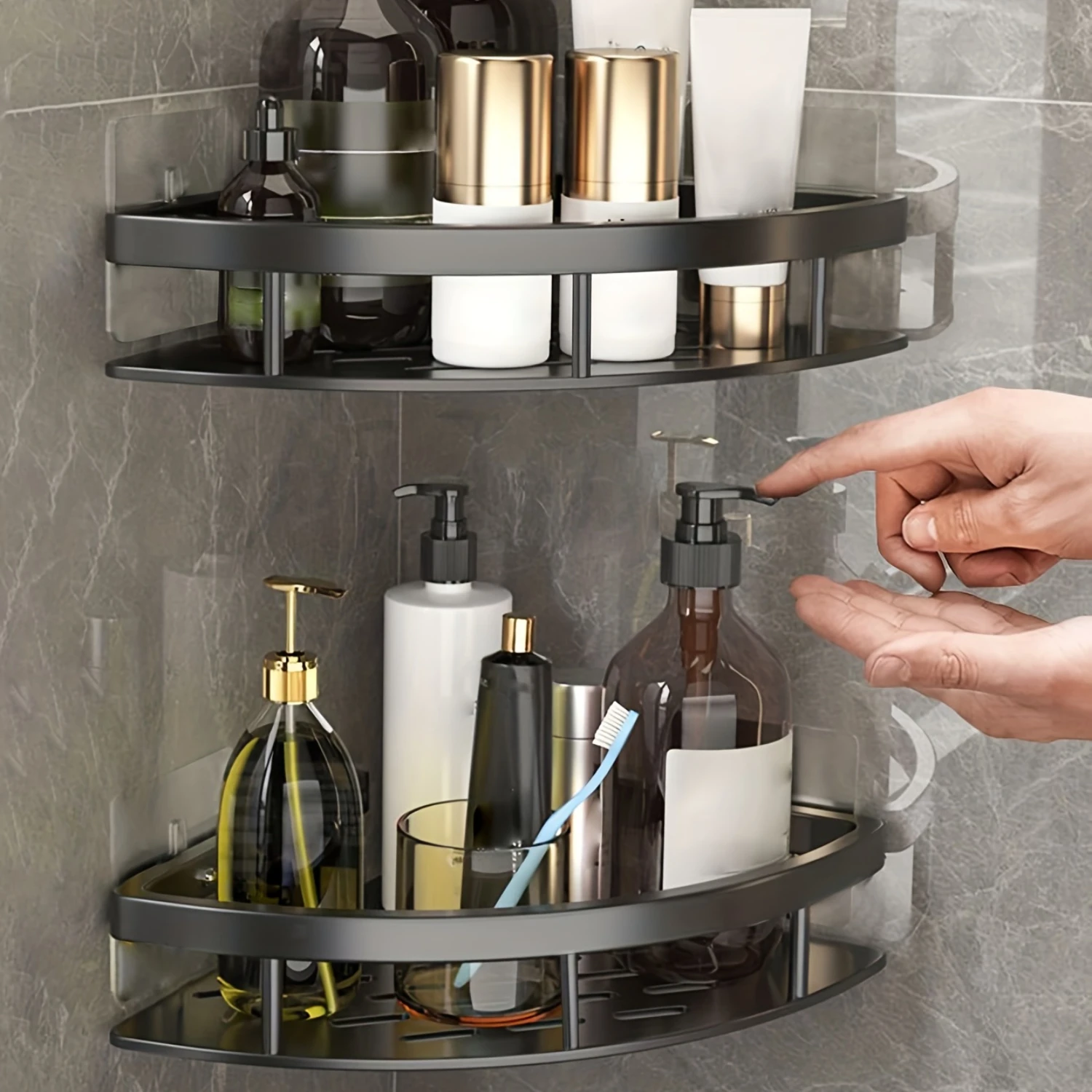 Triangle Rack Bathroom Wall Shelf Shower Caddy Accessories