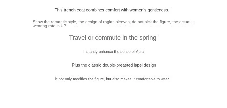 Solid Mid length Trench for Women Fall Winter 2023 New Vintage Turn Down Collar Long Sleeve Jacket Loose Double Breasted Coat