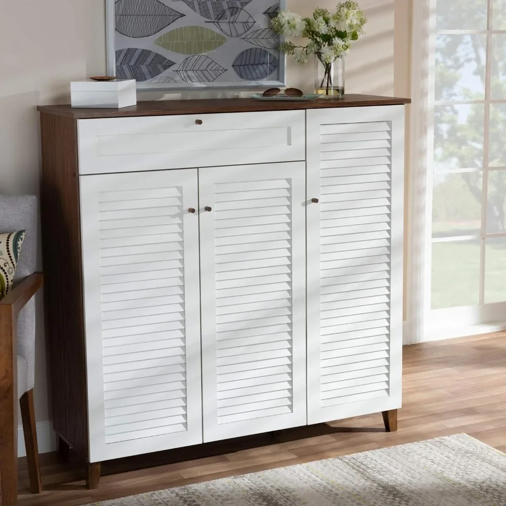

Shoe Cabinets Shoes Organizer White/Walnut Home Furniture Shoe Cabinet Storage Living Room