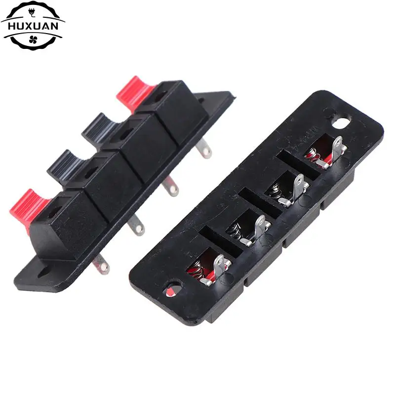 2 Pcs/lot Hot 4 Positions Connector Terminal Push In Jack Spring Load Audio Speaker Terminals Breadboard Clip