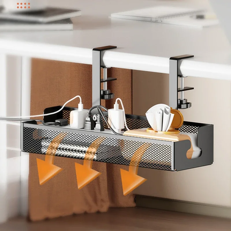 Cable Organizer Desk Organizer Storage Organizer 1PCS Under Desk Cable Management Tray Rack