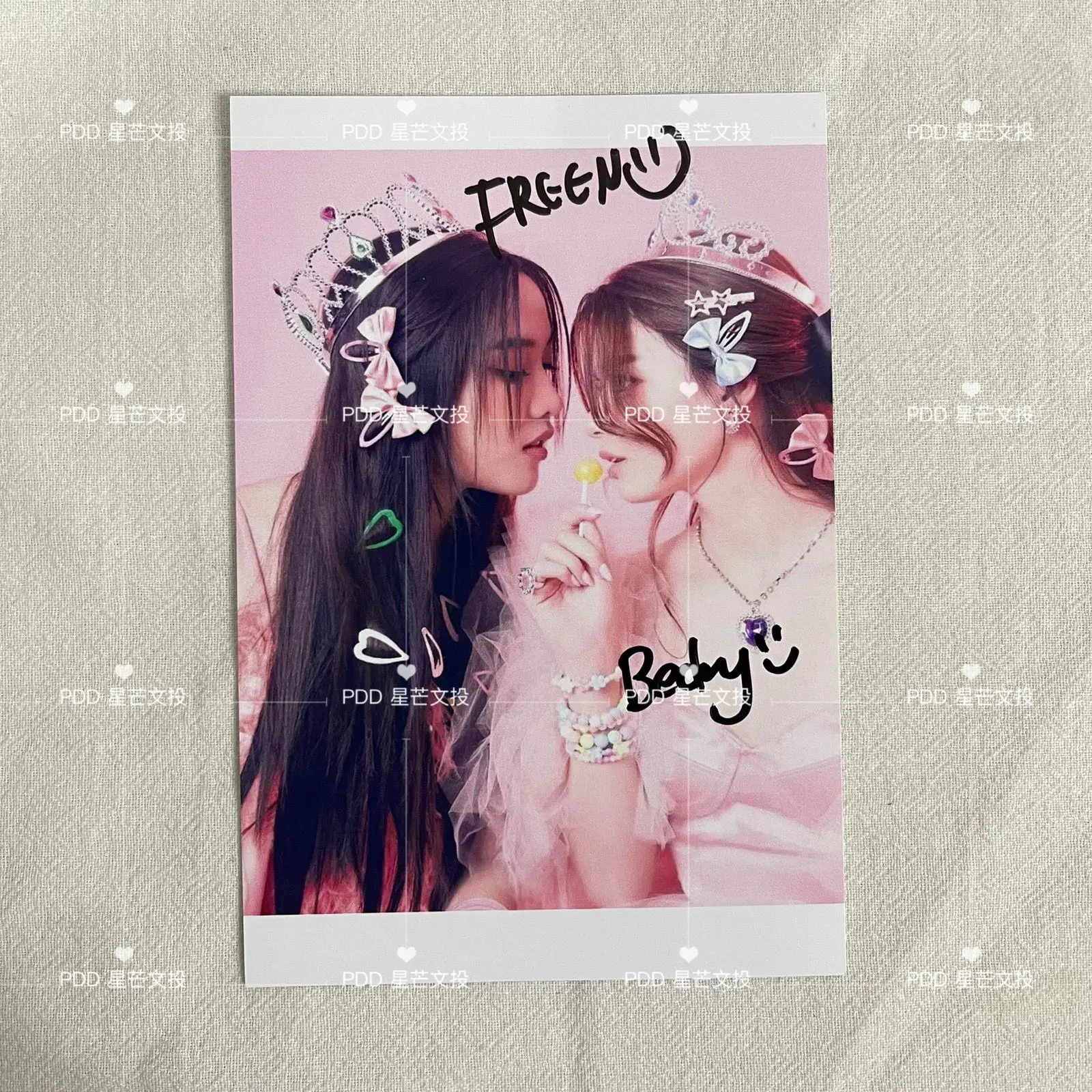 Freen becky 사인 사진, 6 인치 인쇄되지 않은 친구 생일 선물