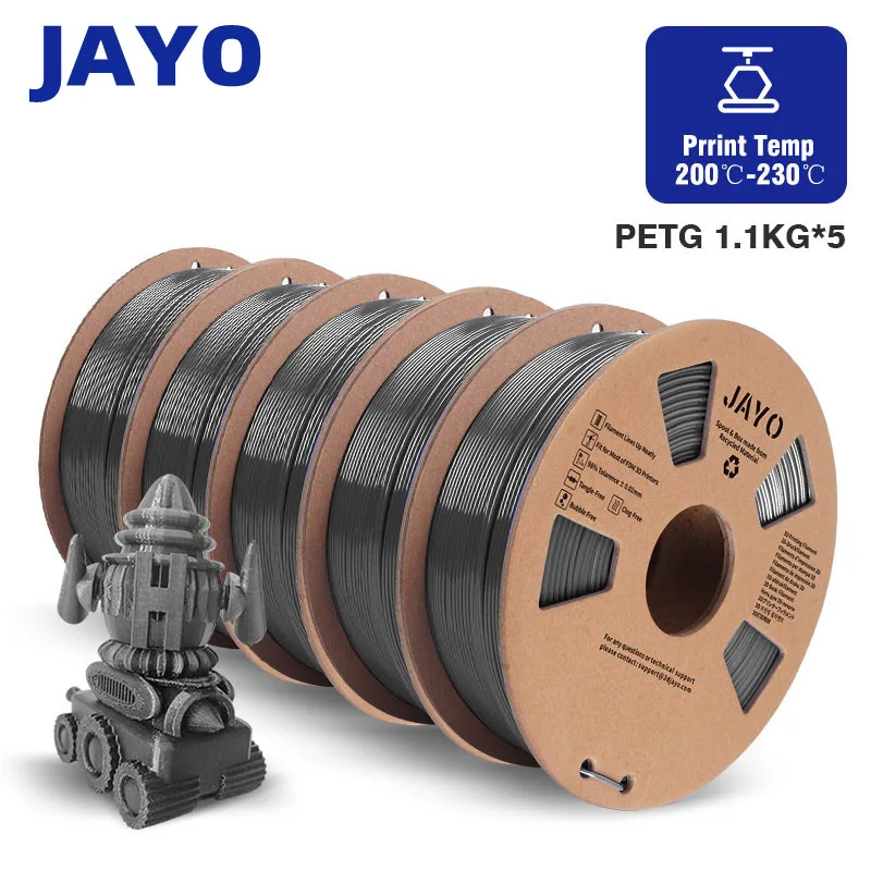 

JAYO 3D PLA/PETG/PLA META/SILK/PLA PLUS 3D Printer Filament 1.75MM 5 KG 100% No Bubble DIY Tools Material for 3D Printer&3D Pen