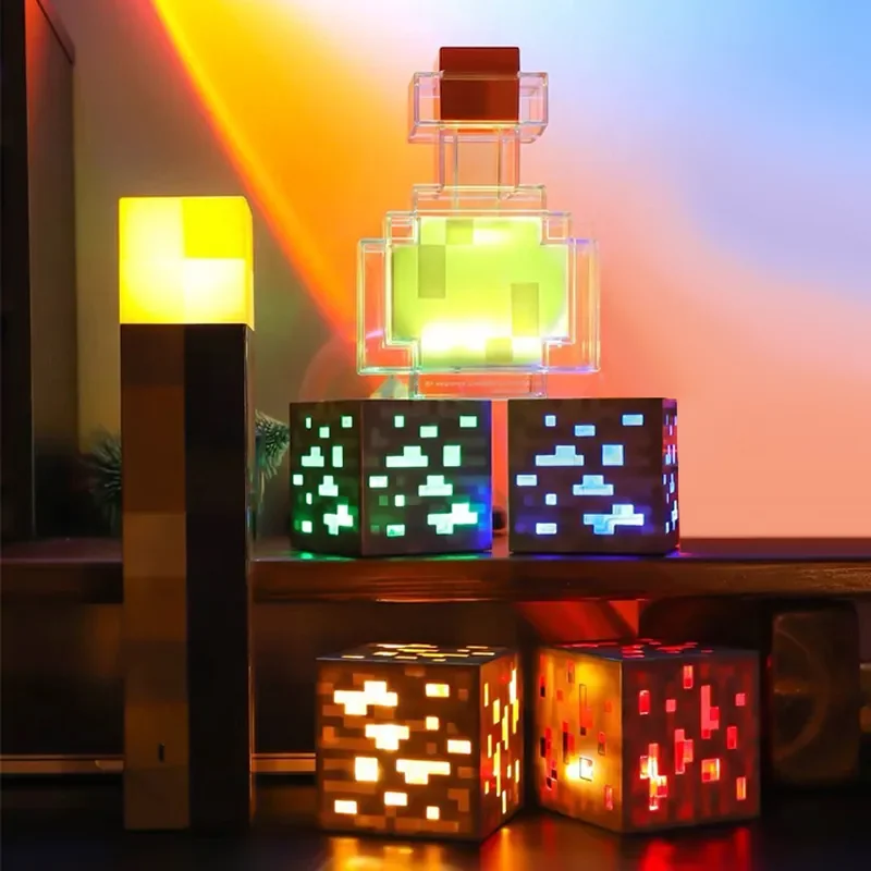 

Creative Brownstone Torch LED Lamp, USB Rechargeable Night Light, Kids Gift, Table Lamp, Bedroom Decor, Toy Lamp, Potion Bottle